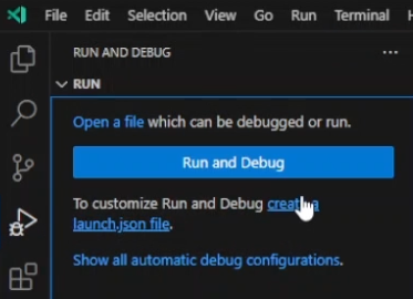 how to create a launch.json file